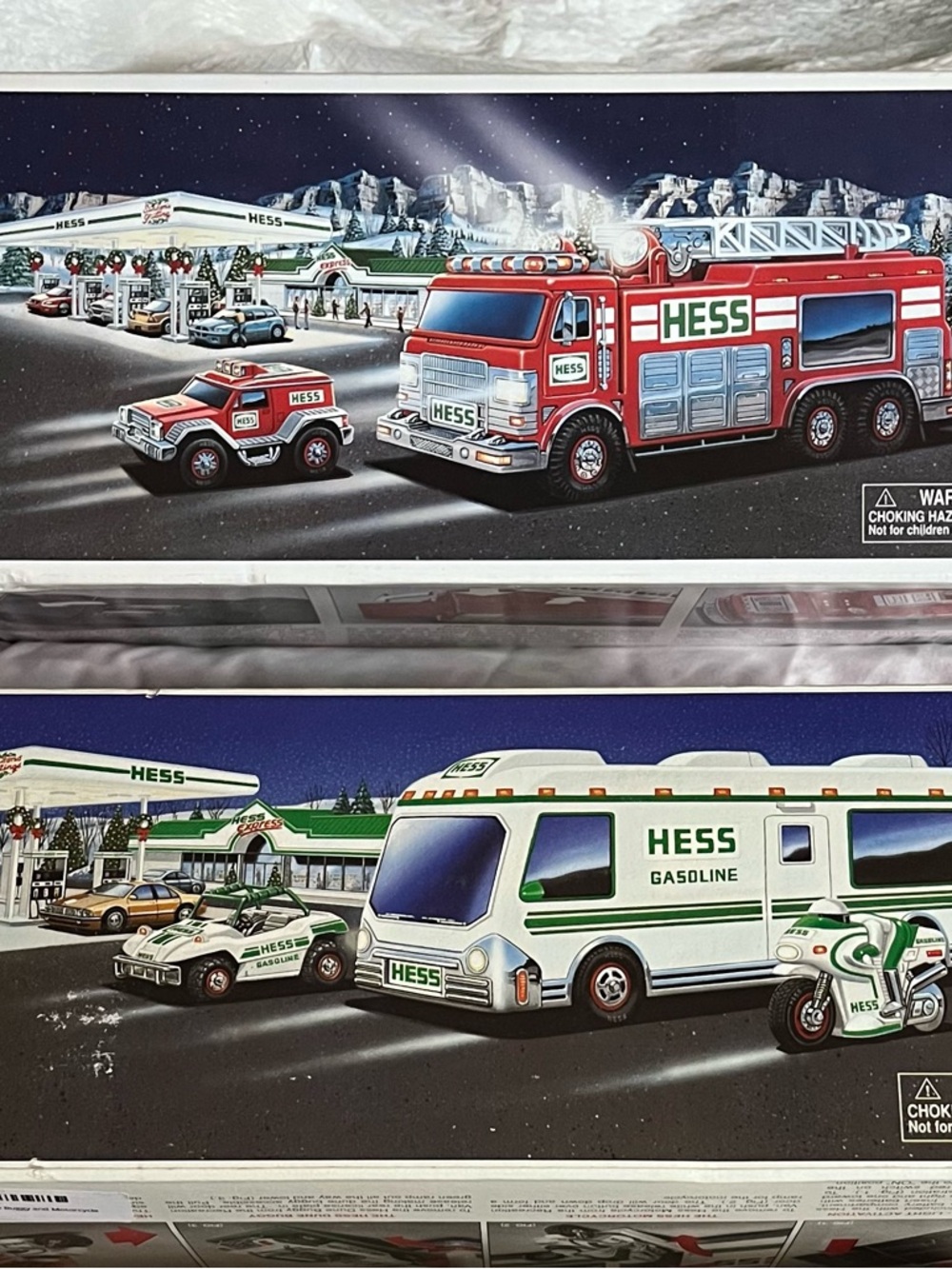HESS Holiday Toy Truck and RV Set - Red & White camper 1998